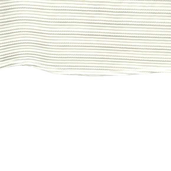 by Anthropologie Textured Knit White Sleeveless Ribbed Stretchy Wide Neck Tank - Picture 4 of 9